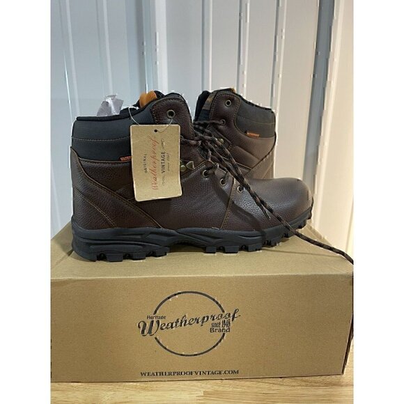 Weatherproof Vintage BROWN Men's Outdoor Hiker Boots, Jeremiah various sizes - Picture 1 of 5